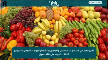 تغير جديد في أسعار البطاطس والبصل والخضار اليوم الخميس 24 يوليو 2025.. تعرف على التفاصيل